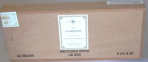 ÚNICA CAJA DE CIGARROS VACÍA LE CAREME BELICOSOS FINOS 2019 RARA - Imagen 1 de 2