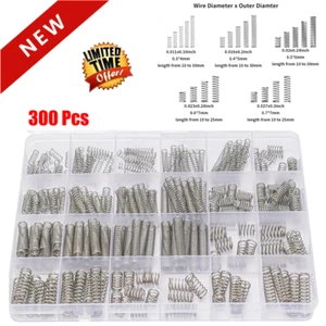 300 Teile kleines Druckfedern Sortiment Set Edelstahl Mini Federn Set - Bild 1 von 8