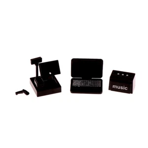 1/12 Dollhouse Mini Scales Cashier Radio Laptop Model Dollhouse Accessories - Photo 1/16
