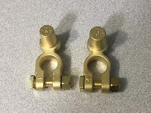 SAE to JIS Pencil Post Automotive Brass Battery Terminal Conversion Pair, Deka - Picture 1 of 1