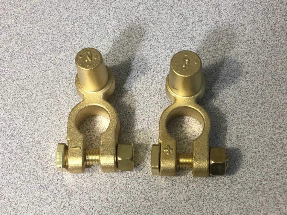SAE to JIS Pencil Post Automotive Brass Battery Terminal Conversion Pair, Deka - Image 1 of 1