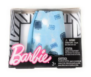 Barbie Mode blauer Jeansrock mit Patchwork-Muster FPH24 - Bild 1 von 2