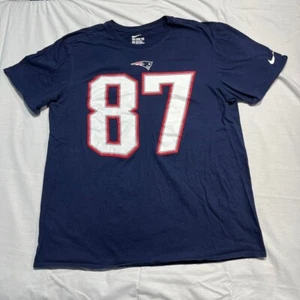 New England Patriots Rob Gronk Grokowski Nike T Shirt Mens XL Jersey Football - Picture 1 of 6