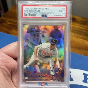 1998 Flair Showcase Cal Ripken Jr. Blue Row 2 Legacy Collection #062/100 PSA 9 - Picture 1 of 3