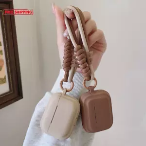 Caramel Color Soft Silicone Case/Cover for Airpods Pro/Pro2 4/3/2/1 with Bracele - Picture 1 of 14