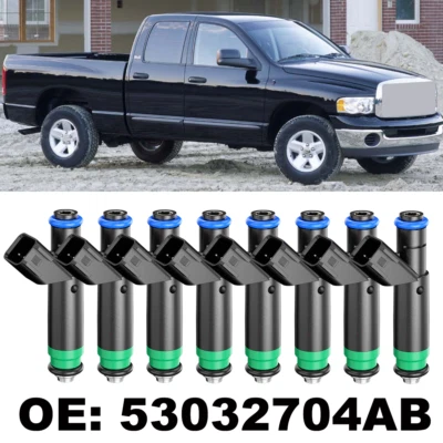 8x nuevos inyectores de combustible de actualización #53032704AB para Dodge Ram 1500 4,7 L V8 2002-2007 Foto 1 de 4