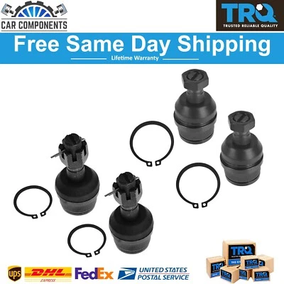 TRQ New Upper Lower Ball Joint LH RH Set Kit For 1980-1996 Ford Bronco F150 F250 - Image 1 of 4