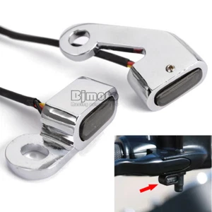 Mini LED Universal Motorcycle Turn Signal Light Handlebar Blinker Indicator - Imagen 1 de 13