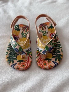 Mini Melissa X Ipanema Flip Flops Floral Size 8 - Picture 1 of 6