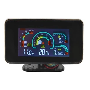 4 in 1 LCD 12V/24V Oil Pressure Voltmeter Volt Water Temperature Oil Fuel 8724 - Bild 1 von 7