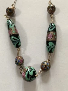 Murano Glas Collier Handarbeit Unikat Hausauflösung Art Deko Nachlass Halskette - Bild 1 von 3