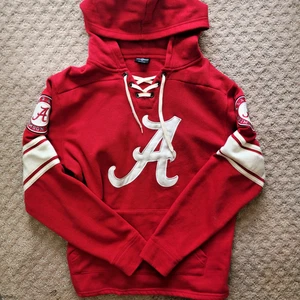 Colosseum Alabama Crimson Tide Hoodie Laced Up Hockey Style Mens Medium - Picture 1 of 7
