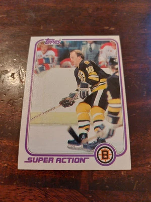 RICK MIDDLETON 1981-82 Topps #129 Super Action Boston Bruins NM-MT - Image 1 of 2