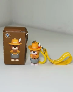 BMW Bear Keychain Yellow Cute Car Accessories Motorsport Keyring Gift Boxed - Picture 1 of 5