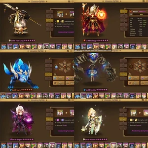 Summoners War EUl!Light Panda Warrior,Icaru,Cecillia,Baleygr,Eirgar!38 Level! - Picture 1 of 4