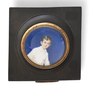 Gemälde Portrait eines Jungen 19. Jahrhunderts - Bild 1 von 5