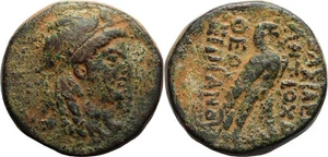 Large Ancient Greek coin of Antiochos IV Epiphanes 175-164 BC - Isis and Eagle - Picture 1 of 1