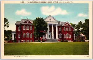 Salem Virginia VA, Lutheran Children's Home of South, Grounds, Trees, Postcard - Picture 1 of 2
