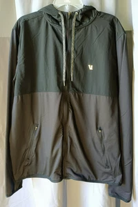 Vuori Windbreaker Full Zip Hooded Black and Gray Men's XL - Picture 1 of 12