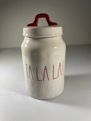 Nuevo Bote Rae Dunn Fa La la con Tapa Navidad 2017 Hoyuelo Foto 1 de 4