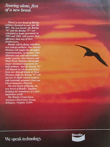 6/1980 PUB BENDIX AEROSPACE AVIONICS BOEING 757 767 AIRLINER ORIGINAL AD - Imagen 1 de 1