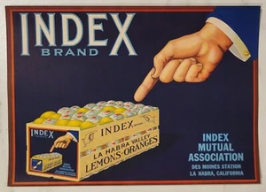 ADVERTISING Label Index Lemons La Habra California - Picture 1 of 1