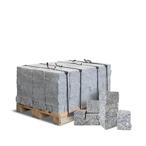 Granit Pflastersteine Stein Gesägt Gespalten Geflammt 10x10x8cm 1000kg Palette - Bild 1 von 9
