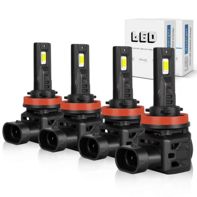 H11 H11 LED Headlight Hi-Low Beam 4x Bulbs For Freightliner Cascadia 2008 - 2016 - Image 1 of 4