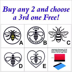 Manchester bee, stickers, decals, graphics, vinyl. - Picture 1 of 28