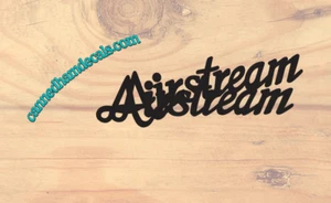 Airstream Vintage Travel Trailer Reproduction Canned Ham Decal Black Set of 2 - Picture 1 of 1