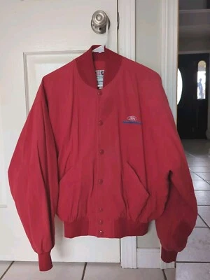 Chaqueta De Colección Ford Motorsport Mustang Racing Roja TALLA XL Juvenil Hecha en EE. UU. ALGODÓN💯 Foto 1 de 4