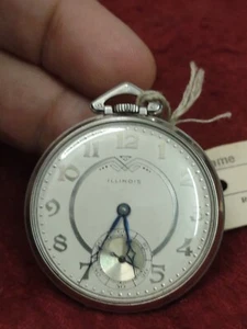 Rare 1927 Illinois "The Marquis Autocrat" 17 Jewels 14K Gold Pocket Watch RUNS! - Picture 1 of 11
