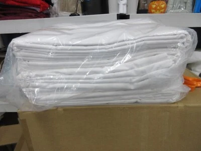 Paquete de 6 sábanas planas KING blanco suave 180 hilos CUENTA 108 X 110 PAQUETE A GRANEL Foto 1 de 3