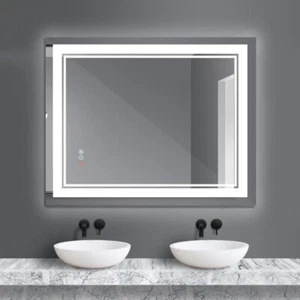40x32 LED Vanity Mirror With Light,Bathroom Vanity Led Mirror, Antifog 3 Color - Picture 1 of 8