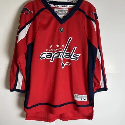 Camiseta Reebok Premier NHL Washington Capitals Backstrom #19 Roja Talla Juvenil L/XL Foto 1 de 4