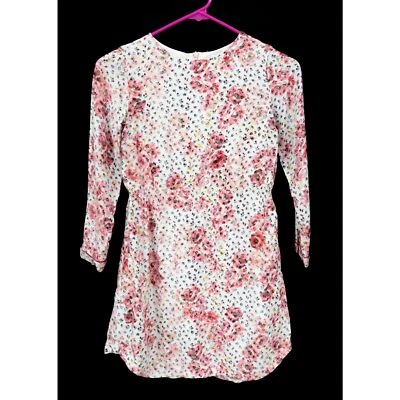 Vestido Paul Smith Junior Cintura Elástica Manga Larga Estampado Floral Forrado Talla 8A Foto 1 de 4