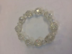 Clear glass Stretch Bracelet Brand New XMAS PRESENT WOMANS/GIRLS - Picture 1 of 2