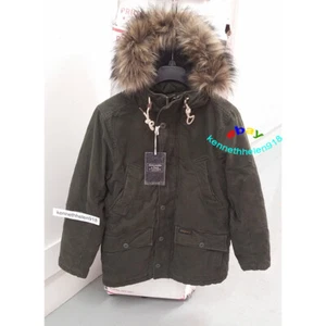 ABERCROMBIE & FITCH B-9 SHERPA GEFÜTTERTER PARKA JACKE MANTEL OLIVGRÜN HERREN GR. S - Bild 1 von 13