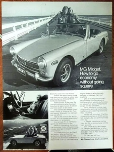 1972 MG Midget Automobile Car Print Ad - Picture 1 of 1