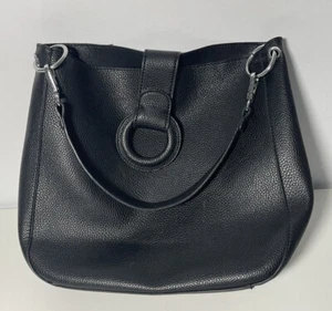 LOUENHIDE Womens Small Black Handbag With Silver Hardware - Picture 1 of 10