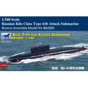 Bronco BB2005 1/200 Russian Kilo Class Type 636 Attack Submarine Assembly Model - Picture 1 of 7