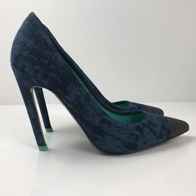 Diesel Denim High Heels Occasion Party D Slanty Deep Lake Stilettos Size UK6 - Image 1 of 4