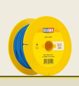 Brawa 3115 Cordón 0,14 mm² Azul 100 m Bobina Un Hilo Nuevo EMBALAJE ORIGINAL - Imagen 1 de 1