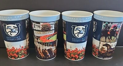2017 НАБОР ИЗ 4 КРАСИВЫХ 143-й КЕНТУККИ ДЕРБИ 22 УНЦИИ ПЛАСТИКОВЫЕ ЧАШКИ ОТЛИЧНОЕ СОСТОЯНИЕ. - Изображение 1 из 4