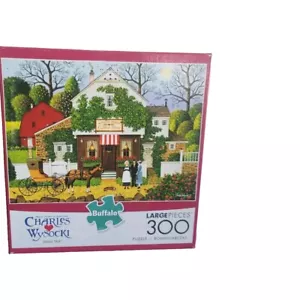 Charles Wysocki Small Talk 300 Pc Puzzle Large Pieces 92600 Buffalo New - Picture 1 of 2