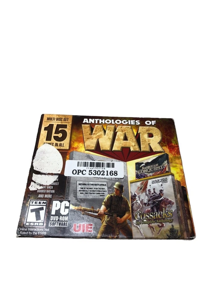 Anthologies of War Multi Disc Set 15 Games in All Pc-dvd ROM