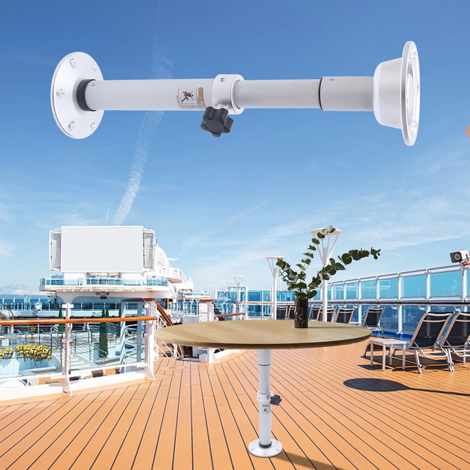 Mesa ajustable de 28" con pedestal y patas de mesa para RV barco marino Foto 1 de 4