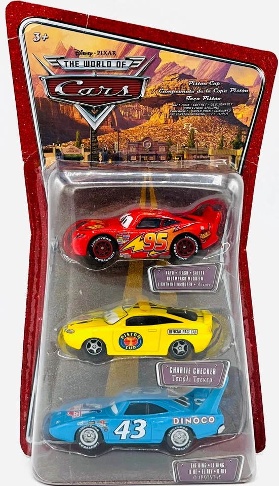EBOND Disney Pixar Cars Saetta Mcqueen,Charlie Checker,The King - 1:55 - 0533 - Immagine 1 di 1