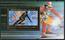 GUINEE 1984 JO Olympic games Winter SARAJEVO SKI Gold Foil MICHEL bloc 78 A perf
