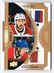 2017-18 Upper Deck Premier Rookie Dual Patch Victor Mete & Nikita Scherbak 08/15 - Picture 1 of 1